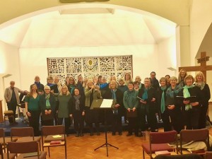 Kathie's combined choirs perform at Weymouth Music Festival in February